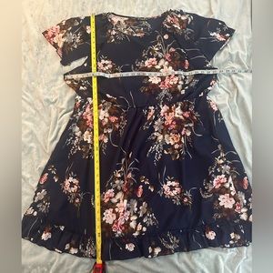 SHEIN dark blue floral dress